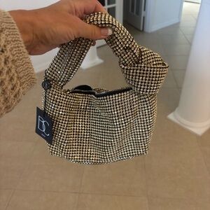 Gorgeous, gold rhinestone evening, bag. Everything is new.